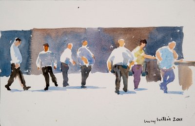 Men at the Phoenicia Hotel by Lucy Willis